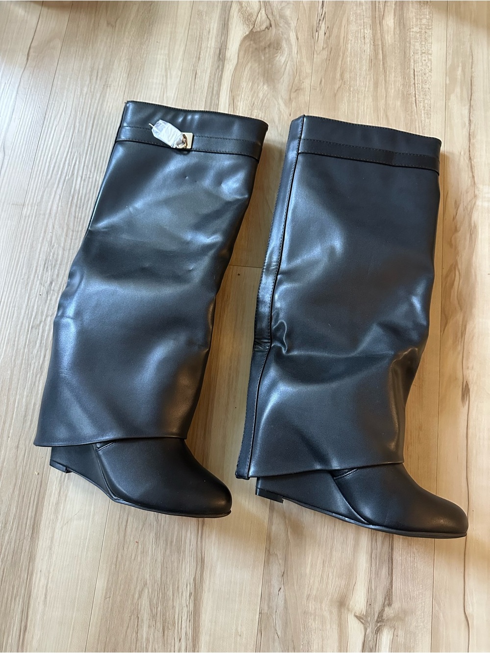 Women's Black Knee-High Wedge Boots! Brand New!